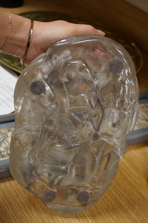 A studio hand made glass sculpture of a reclining nude, signed Anthony Stern 1944-2022, 30cm long